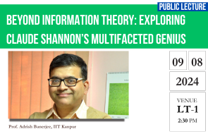 Public Lecture on Claude Shannon!