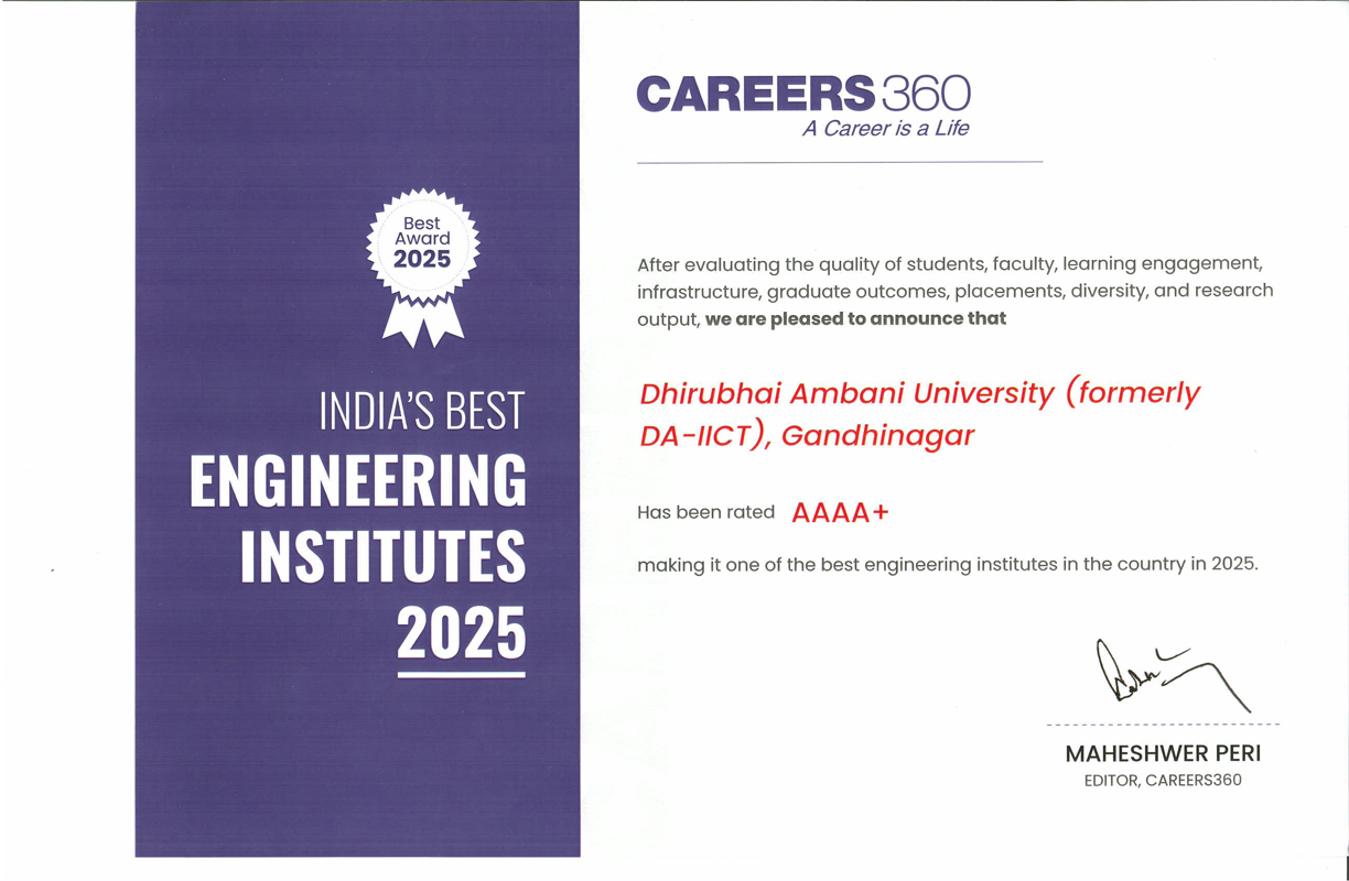 Dhirubhai Ambani University Rated Among India’s Best Engineering Institutes 2025