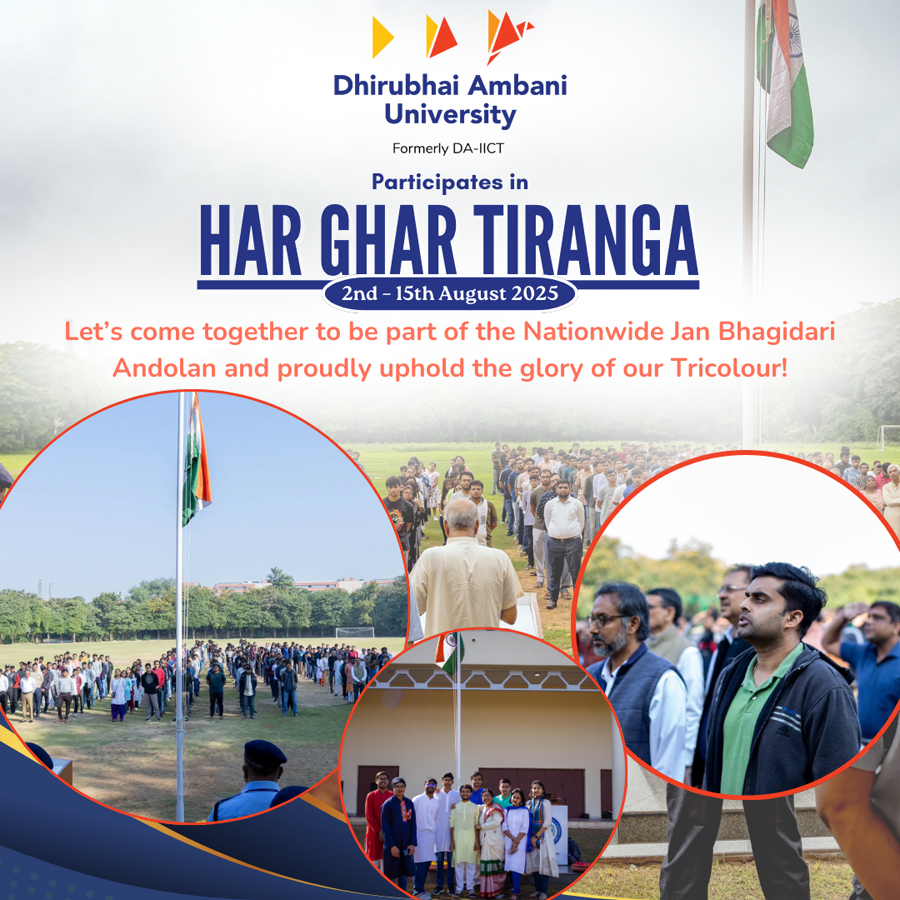 Dhirubhai Ambani University proudly participates in Har Ghar Tiranga