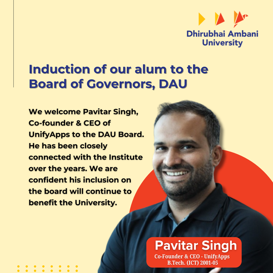 Induction of our alum to the Board of Governors, DAU