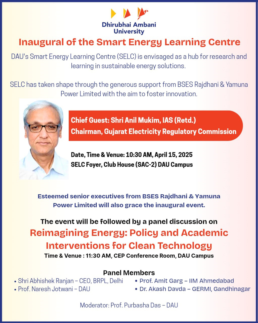 Inauguration of the Smart Energy Learning Centre (SELC), DAU campus
