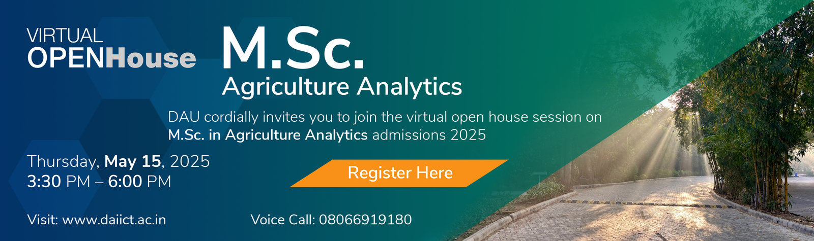 M.Sc. in Agriculture Analytics Open House 2025