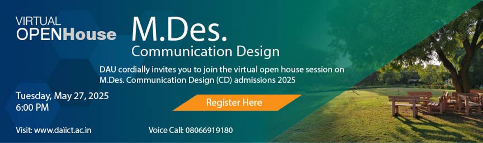 Open House for the MDes CD 2025