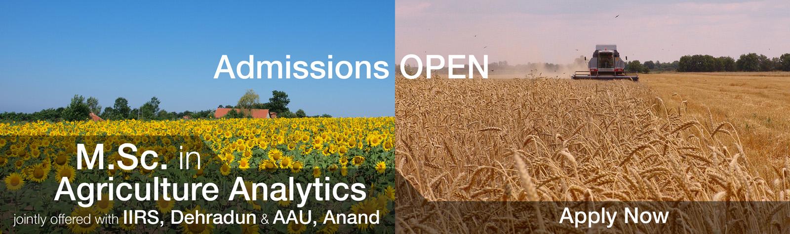 Admissions - M.Sc. (Agriculture Analytics) 2024