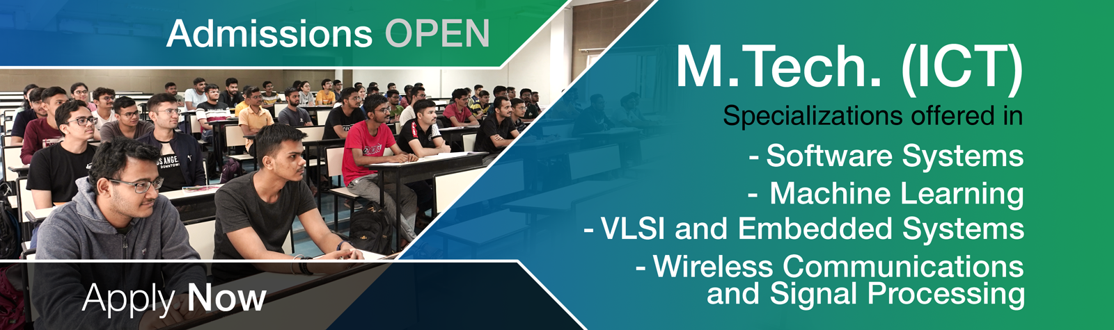 Admissions - M.Tech. (ICT) 2025