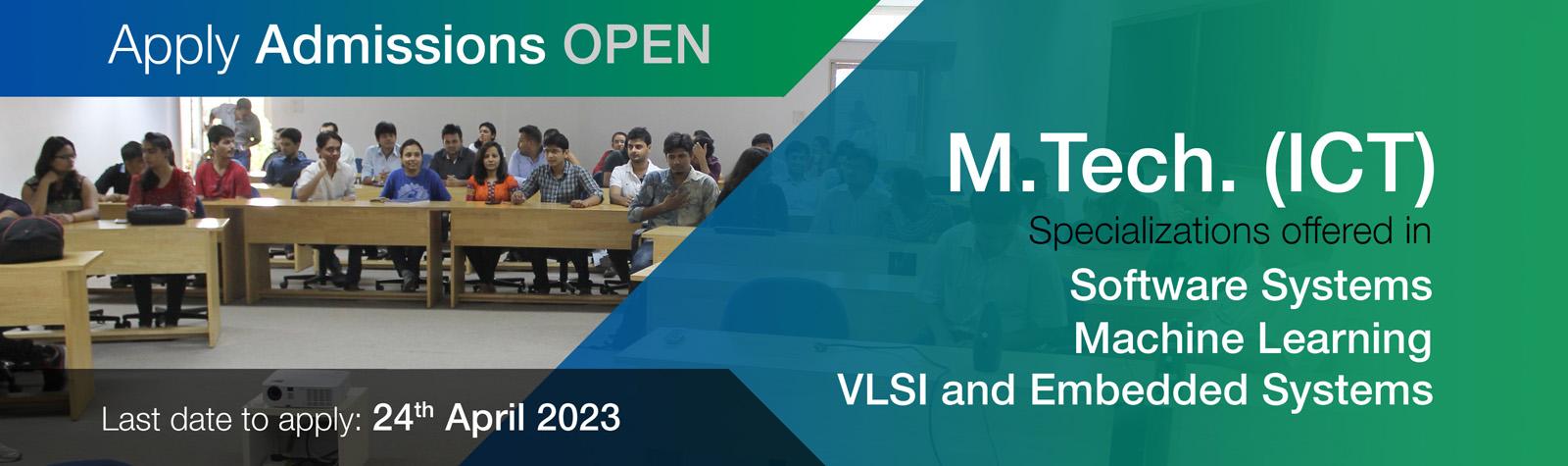 Admissions - M.Tech. (ICT)_2023