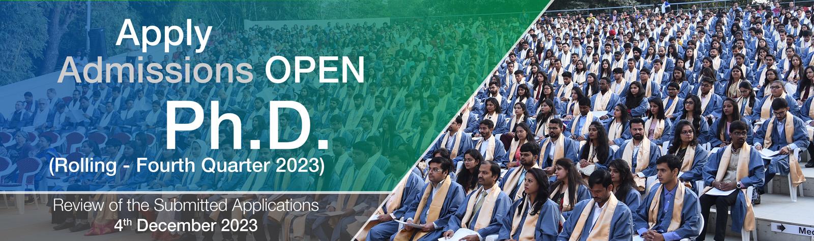 Ph.D. (Rolling – Fourth Quarter 2023) Admissions Banner