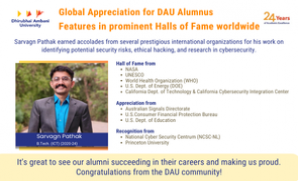 Global Appreciation for DAU Alumnus: Features in prominent Halls of Fame worldwide